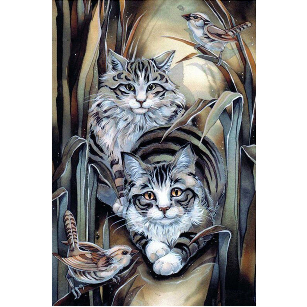  Diamond Painting Cat Kit - Diamond Art Kit for Adults Cat  Holding Camera in Muddy Water - Round Diamond Painting - Perfect for Home  Wall Decor (8x12inch)